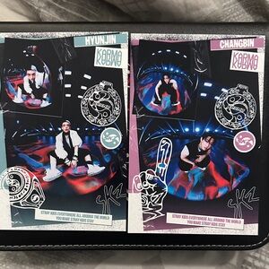 Stray kids Changbin and Hyunjin Karma accordion postcards